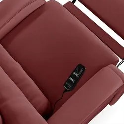 Poltrona do Papai Reclinável Kalie Power Touch Massagem FH9 PU Vermelh