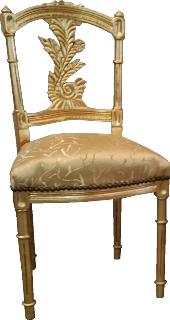 Cadeira Folheada a Ouro Bege Imperial