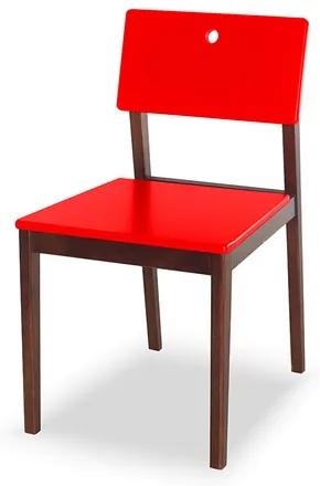 Cadeira Elgin em Madeira Maciça - Vermelho