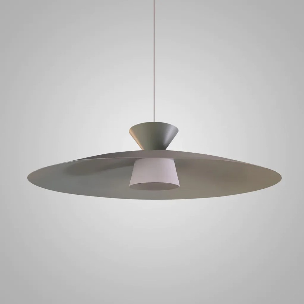 Pendente Rebatedor Ø60X30Cm Disco Curvo Alumínio 01Xled 9W 2700K - Old... (DOURADO FOSCO, 220v)