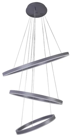 Pendente Led Metal Aluminio Acrilico 100W 3000K Danza - CINZA