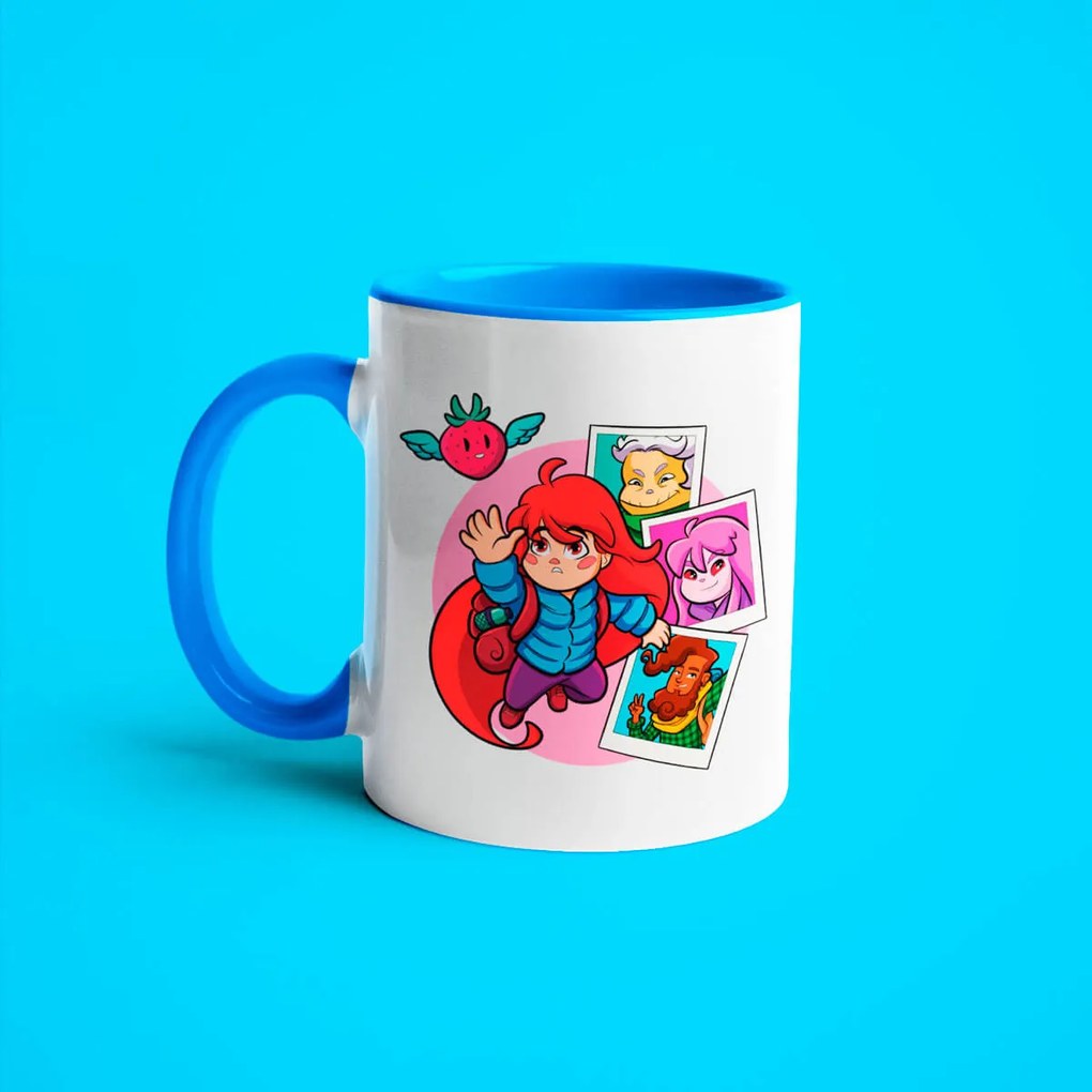 Caneca Jogo Celeste com Alça e Interior Azul