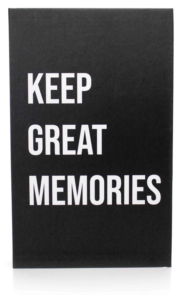 Livro Decorativo de Papel "Keep Great Memories" Preto 27x14x5cm - D'Rossi