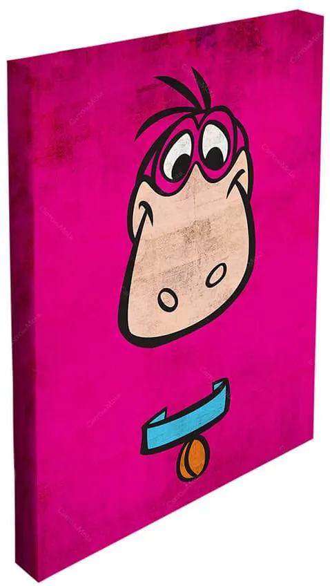 Tela Hanna Barbera Flintstones Dino Face Rosa - Urban - 50x40 cm