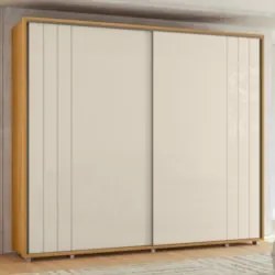 Guarda Roupa Casal 278cm 2 Portas 4 Espelhos Mya Off/Cinamomo Z10 - Mp