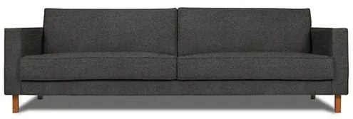 Sofa Lana 3 Lugares Linho Grafite Pes Natural 200cm - 73736 Sun House