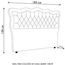 Cabeceira Casal Queen Cama Box 160cm Oregon I02 Veludo Terracota - Mpo