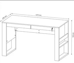 Mesa Para Computador Escrivaninha 2 Gavetas ME4144 Branco - Tecno Mobi