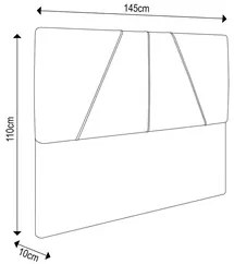 Cama Casal com Cabeceira 145cm Pés Metálicos Elisa S05 Linho Bege - Mp