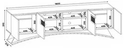 Rack Bancada para TV até 70 Polegadas 4 Portas Boreal Amarula/Carvalho