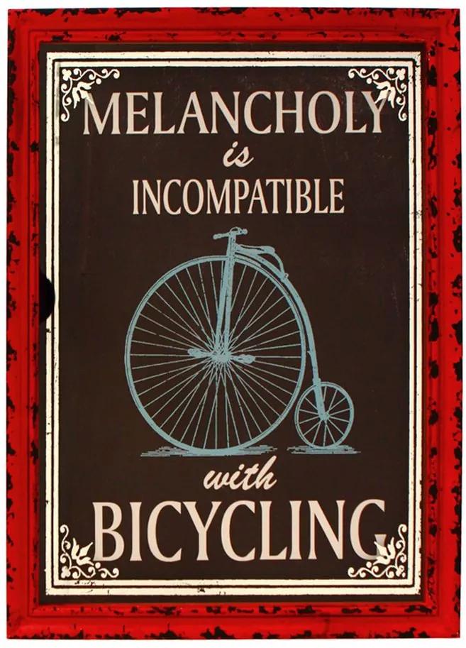 Quadro Decorativo de Parede Bike Vintage com Moldura