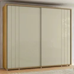 Guarda Roupa Casal 278cm 2 Portas 4 Espelhos Mya Opala/Cumaru Z10 - Mp