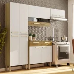 Cozinha Compacta Com Balcão 221cm Vivian Freijó/Supremo Z06 - Mpozenat
