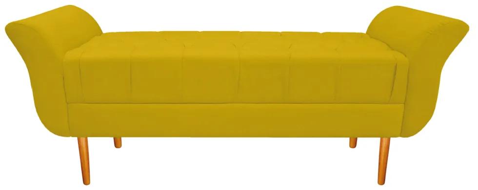 Recamier Estofado Ari 160 cm Queen Size Corano Amarelo - ADJ Decor