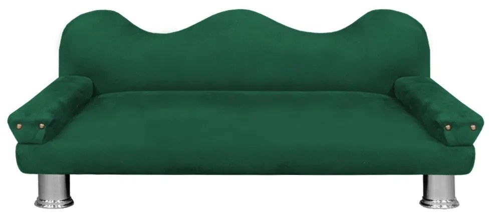 Cama Sofá Pet Meg Para Cães E Gatos Elegante e confortável Suede Verde Bandeira