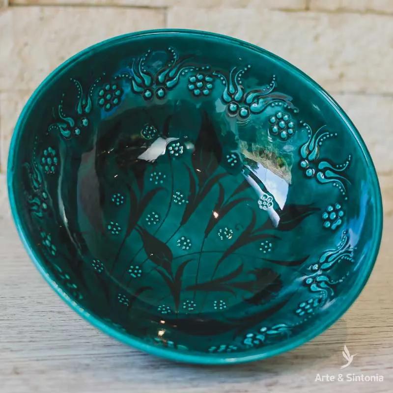 Tigela Turca Turquesa em Cerâmica