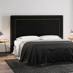 Cabeceira Cama Box Casal King 195cm Mali P02 Veludo Preto - Mpozenato