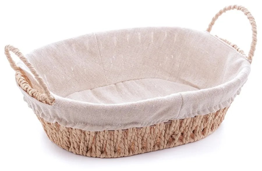 Cesta  Com Alça Em Papel Oval Com Forro Em Tecido 27x20x12cm 61516 Wolff