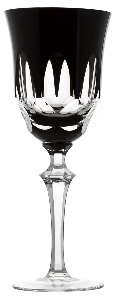 Taça de Cristal Lapidado Artesanal p/ Água - Preto - 55  Preto - 55