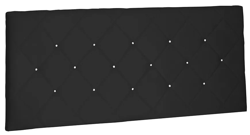 Cabeceira Painel Tânia Para Cama Box Casal 140 cm Suede - D'Rossi - Preto