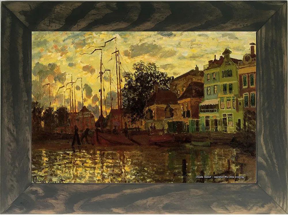 Quadro Decorativo A4 Zaandam the Dike Evening - Claude Monet Cosi Dimora