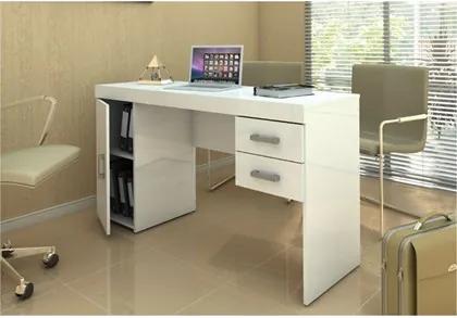 Mesa Para Computador Escrivaninha Miranda Branco - Politorno