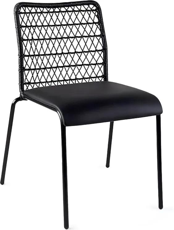 Cadeira Trama Slim Estofada Junco Sintético Design Exclusivo by Studio Artesian