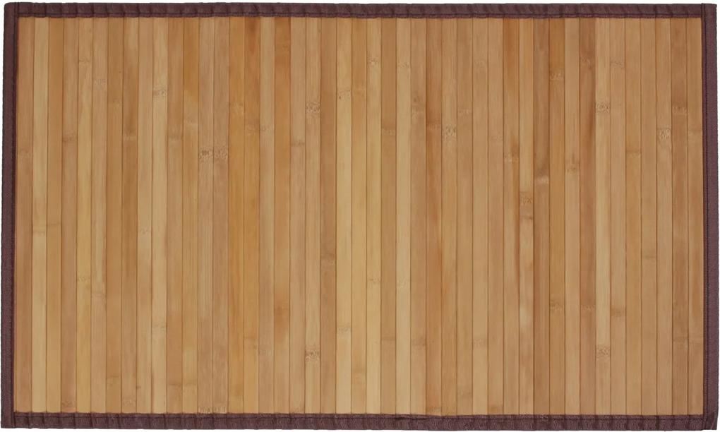 Tapete de Bambu - Borda de Tecido - Tamanho (60cm X 120cm) - Cor Carbonizado