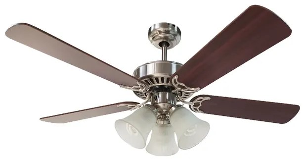 Ventilador De Teto Termoplastico Metal Prata Vintage