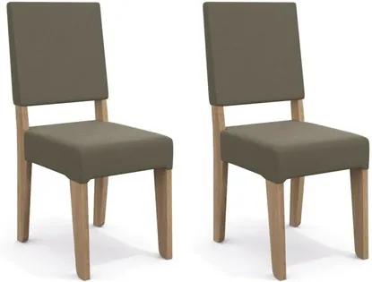 Kit 2 Cadeiras CAD106 para Sala de Jantar Nogal/Cacau - Kappesberg