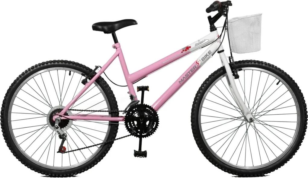 Bicicleta Master Bike Aro 26 feminina Serena Plus Rosa