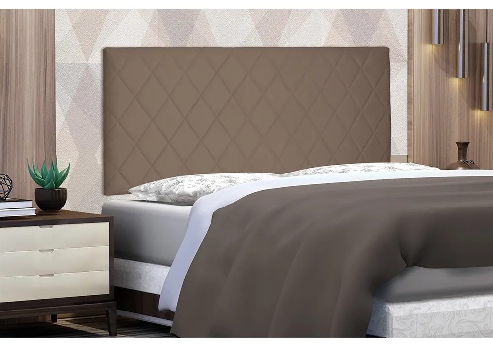 Cabeceira Painel Dubai Para Cama Box Queen 160 cm Suede Caramelo - D'Rossi