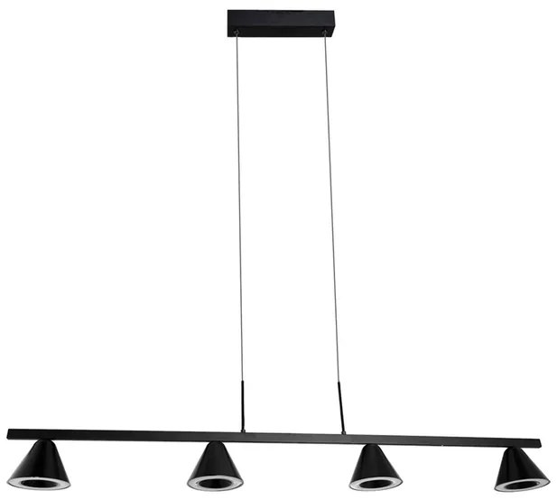 Pendente Led Metal Aluminio 38W 3000K Flora - PRETO