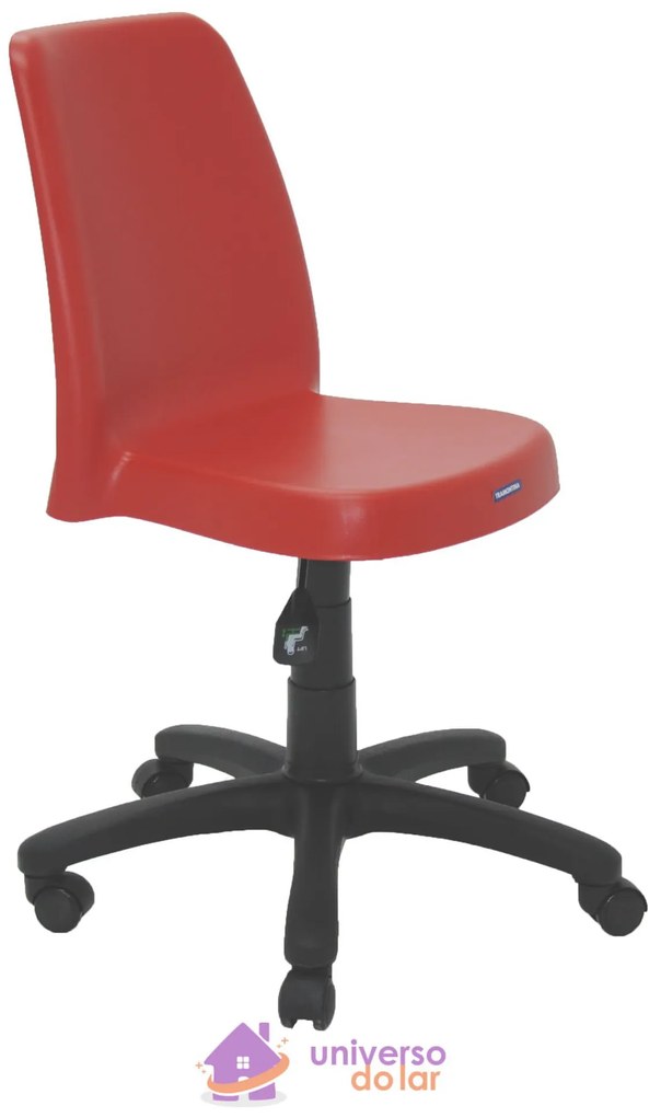Cadeira Tramontina Vanda Vermelha sem Braços em Polipropileno com Rodízio - Tramontina  Tramontina