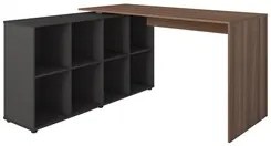 Conjunto Escritório Home Office 4 Peças Mity A06 Ipê/Preto - Mpozenato