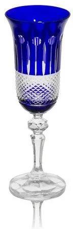 Taça de Cristal Polonês Azul Marinho para Champanhe - 150ml