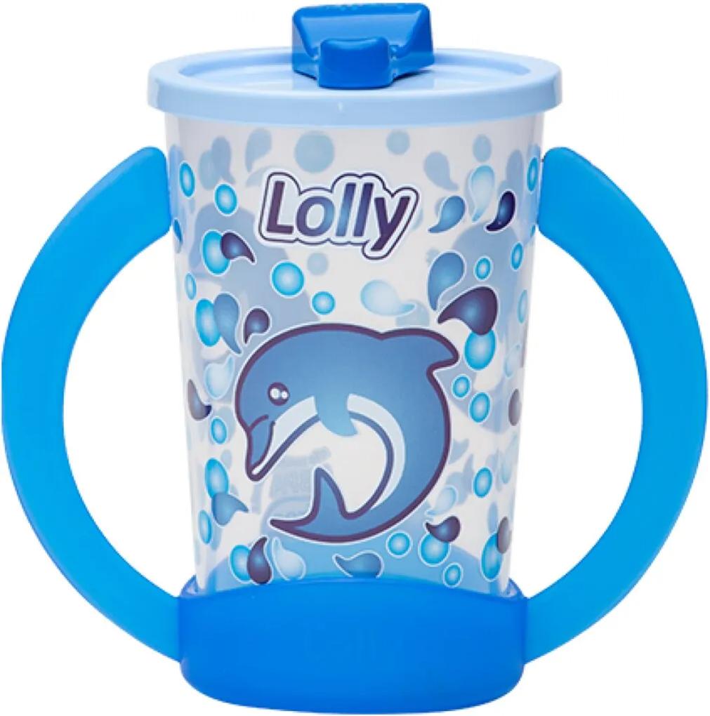 Copo Oceano Lolly Baby C/ Alça 350Ml Azul
