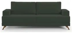 Sofá 3 Lugares 200cm Living Pés Curvos Santi D05 Suede Verde - Mpozena