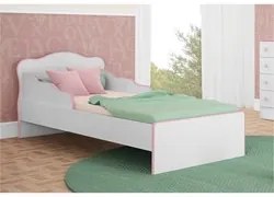 Mini Cama Infantil Doce Sonho Branco/Rosa - Qmovi