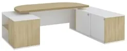 Conjunto Escritório Home Office 3 Peças Mesa em U Corp A06 Carvalho/Br