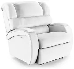 Poltrona do Papai Reclinável Kalie Power Touch Massagem FH9 PU Branco