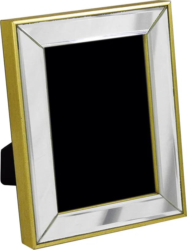 Porta Retrato Dourado com Vidro Espelhado - 17x22cm