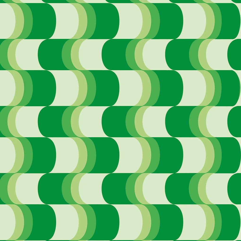 Papel de Parede geométrico zig verde 0.52m x 3.00m