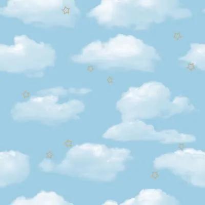 Papel De Parede Céu Nuvens Azul Estrelas Your Dream 170901