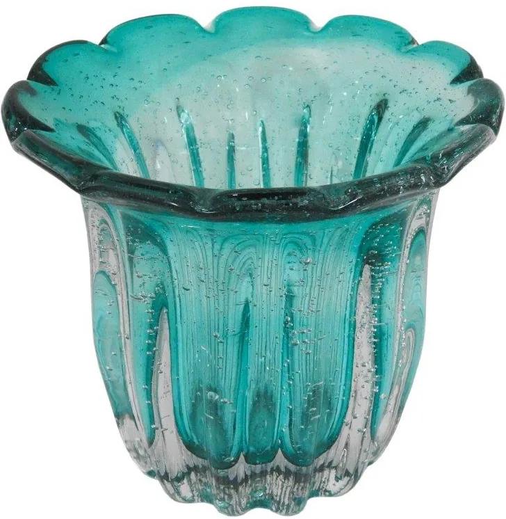 Vaso Decorativo em Murano Azul