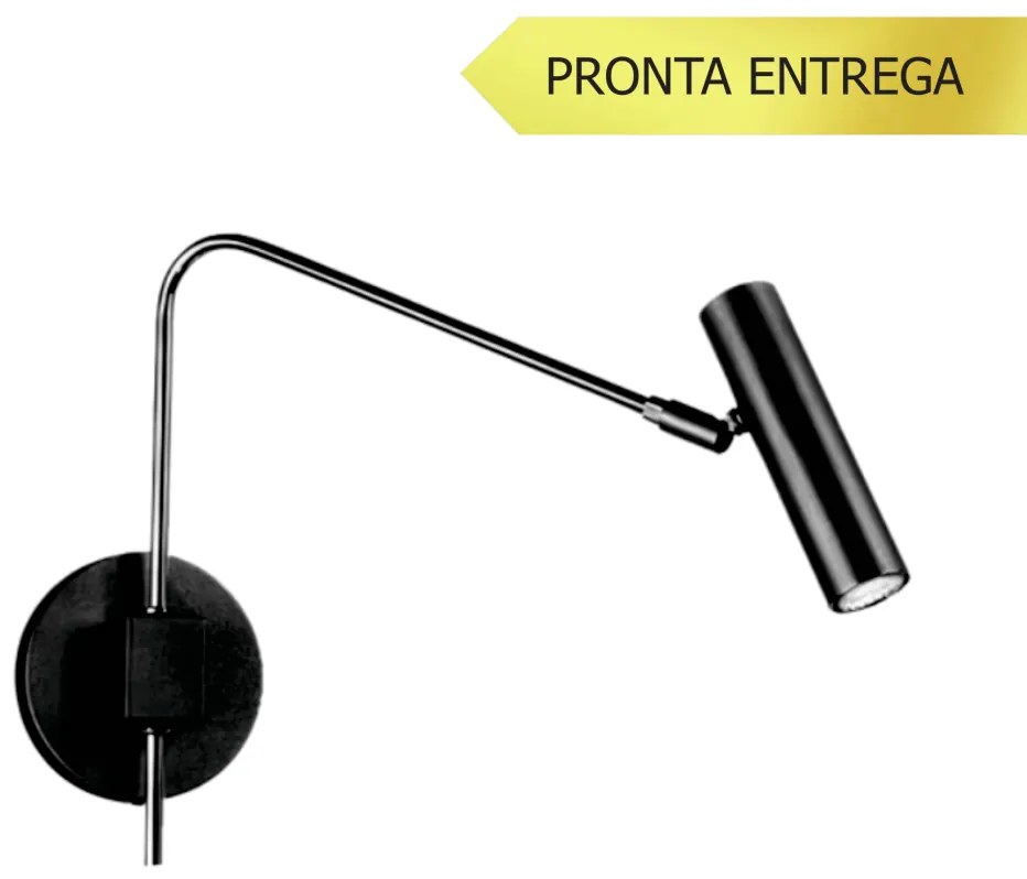 Arandela Haste Articulada Tubinho 12X40X32Cm Metal 01Xmr11 | Old Artis... (CHAMPANHE / DOURADO BRILHO)