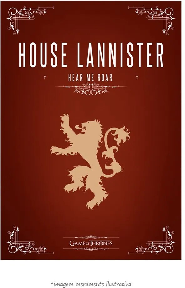 Poster Game Of Thrones: House Lannister (20x30cm, Apenas Impressão)