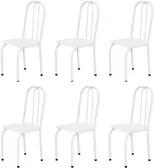 Kit 6 Cadeiras Baixas 0.101 Assento Reto Branco - Marcheli