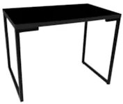 Mesa Escritório Estilo Industrial Porto 90cm M24 Preto - Mpozenato