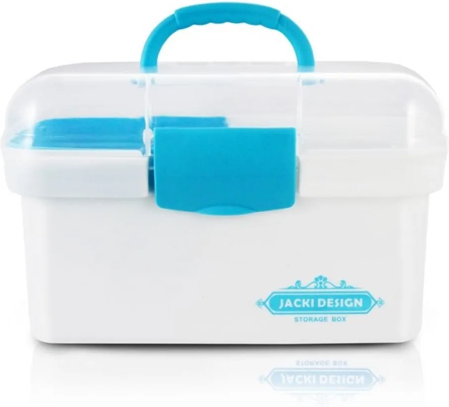 Caixa Organizadora Transparente Jacki Design Organizadores Azul